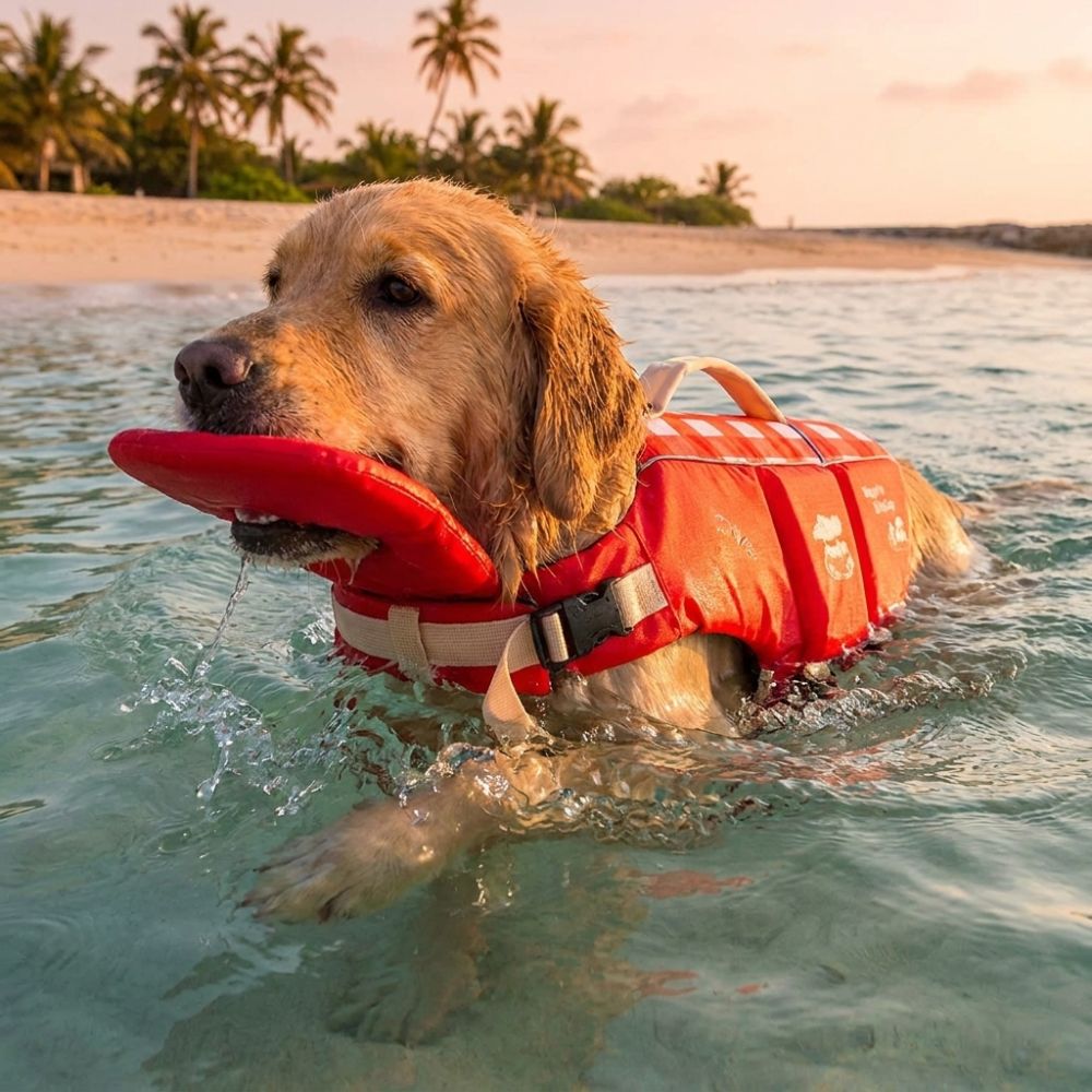 Jaket Pelampung Anjing Tahan A - Life Jacket Buoyancy ulasan dan harga